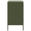 vidaXL Bedside Cabinet Olive Green 36x39x68 cm Steel