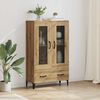 vidaXL Highboard Artisan Oak 70 x 31 x 115 cm Engineered Wood and Iron
