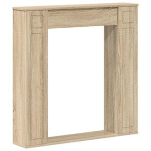 vidaXL Fireplace Surround Sonoma Oak 100 x 20 x 100 cm Engineered Wood