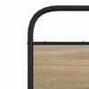 vidaXL Metal Bed Frame without Mattress Smoked Oak 193x203 cm