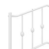 vidaXL Metal Bed Frame without Mattress with Footboard White 80x200cm