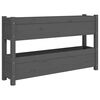 vidaXL Planter Grey 112x25x66 cm Solid Wood Pine