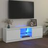 vidaXL TV Cabinet with LED Lights White 120x30x36 cm