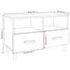 vidaXL TV Cabinet Black 80x36x50 cm Engineered Wood