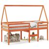vidaXL High Sleeper Bed without Mattress Wax Brown 90x190 cm Single Solid Wood Pine