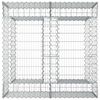 vidaXL Gabion Raised Bed Silver 100 x 100 x 60 cm Galvanised Steel