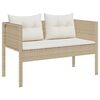 vidaXL Garden Sofa Set 6 pcs Beige and cream Poly Rattan