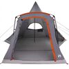 vidaXL Teepee Tent with Roof Grey and Orange 545 x 450 x 295 cm