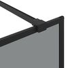 vidaXL Walk-in Shower Wall Black 80 x 195 cm Tempered Glass