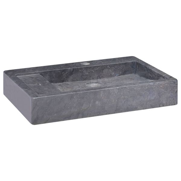 vidaXL Sink Black 58x39x10 cm Marble