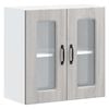 vidaXL Kitchen Wall Cabinet with Glass Door Kalmar Grey Sonoma Engineered Wood