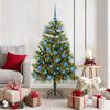 vidaXL Artificial Hinged Christmas Tree with Cones Green 150 cm