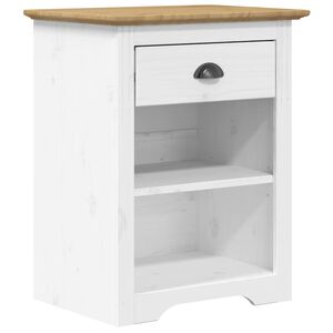 vidaXL Bedside Cabinet "BODO" Brown 53x38,5x67 cm Solid Wood Pine