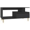 vidaXL Coffee Table Black 90x49x45 cm Engineered Wood