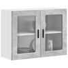 vidaXL Kitchen Wall Cabinet with Glass Door Porto Concrete Grey