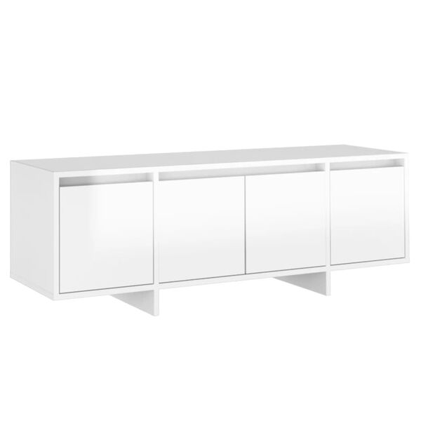 vidaXL TV Cabinet High Gloss White 120x30x40.5 cm Engineered Wood