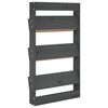 vidaXL Wall Planter 3-Tier 60x18.5x110 cm Grey Solid Wood Pine