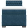 vidaXL Box Spring Bed with Mattress Dark Blue 90x190 cm Velvet
