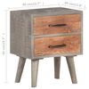 vidaXL Bedside Cabinet Grey 40x30x50 cm Solid Rough Mango Wood