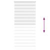 vidaXL Zebra Blind White 95x230 cm Fabric Width 90.9 cm Polyester