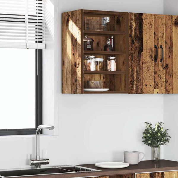 vidaXL Hanging Cabinet Riga Old Wood 40x29.5x60 cm Engineered Wood