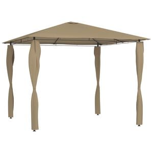 vidaXL Gazebo | Taupe | Fabric, steel | 3x3m | UV-resistant materials | Gazebo