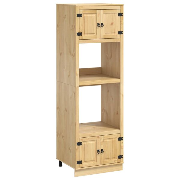 vidaXL Cabinet with Shelf Honey 66 x 58 x 207 cm Solid Pine Wood