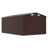 vidaXL Garden Shed 257x392x181 cm Metal Brown