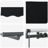 vidaXL Retractable Awning Manual Black 300 x 250 cm Fabric
