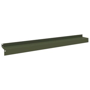 vidaXL Lawn Edging 10 pcs 100 x 10 x 8 cm Steel Olive Green
