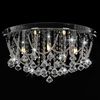 vidaXL Ceiling Lamp with Crystal Beads Silver Round 4 x G9 Bulbs