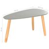 vidaXL Coffee Tables 2 pcs Grey Solid Pinewood
