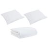 vidaXL Duvet Set with Pillow 3 pcs White Down Feather