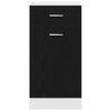 vidaXL Drawer Bottom Cabinet Riga Black oak 40 x 46 x 81.5 cm