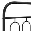 vidaXL Metal Replace Headboard Black 137 cm