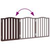 vidaXL Dog Gate Foldable 3 Panels Brown Oak 150 cm&nbsp;Poplar Wood