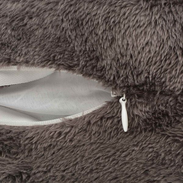 vidaXL Throw Pillow Striped 2 pcs Grey 50 x 50 cm Polyester