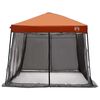 vidaXL Camping Tent Set 2 pcs 6-Person Orange Taffeta and Fabric