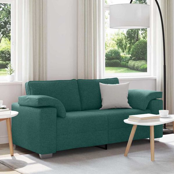 vidaXL Sofa Dark Green 180 x 77 x 82 cm Fabric