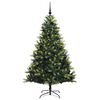 vidaXL Artificial Hinged Christmas Tree 300 LEDs Green 180 cm