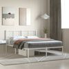 vidaXL Metal Bed Frame without Mattress with Headboard White 120x190cm