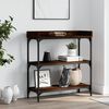 vidaXL Console Table with Shelves Brown Oak 75x30x80 cm