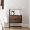 vidaXL Bedside Cabinet Wall-mounted Brown Oak 35x30x51 cm Engineered Wood
