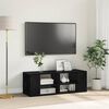 vidaXL Wall-Mounted TV Cabinet Wall-mounted Black oak 102 x 35 x 35 cm