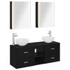 vidaXL Bathroom Furniture Set 5 pcs Black Oak