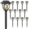 vidaXL Outdoor Solar Lights with Ground Spike 12 pcs Warm White 42 cm