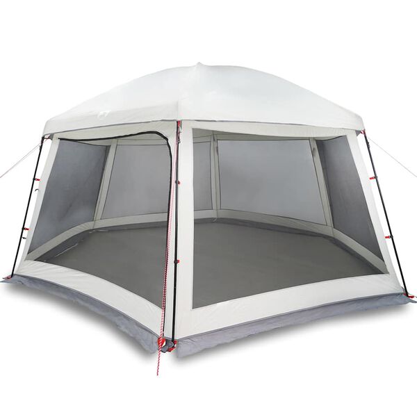 vidaXL Pool Tent with Removable Fly & Mesh Walls Grey 512x458 cm
