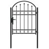 vidaXL Fence Gate with Lock Grey 100 x 125 cm Powder-Coated Steel