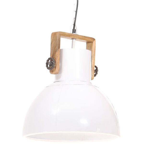 vidaXL Industrial Hanging Lamp 25 W White Round 40 cm E27