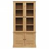 vidaXL Glass Display Cabinet VIGO 85x35x170 cm Solid Wood Pine